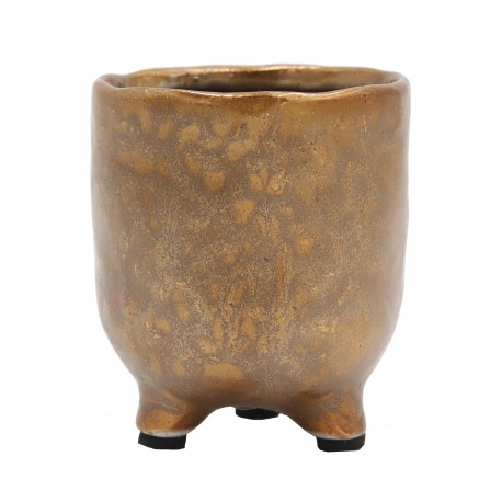 Osłonka ceramiczna Ø 6 cm MIEDZIANA na nóżkach 218955