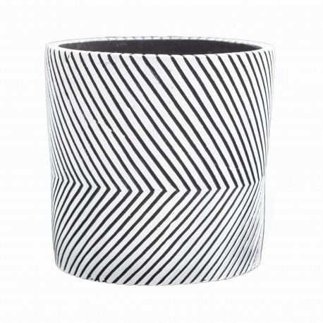 Osłonka Ø 16 cm OP-ART biały CYLINDER